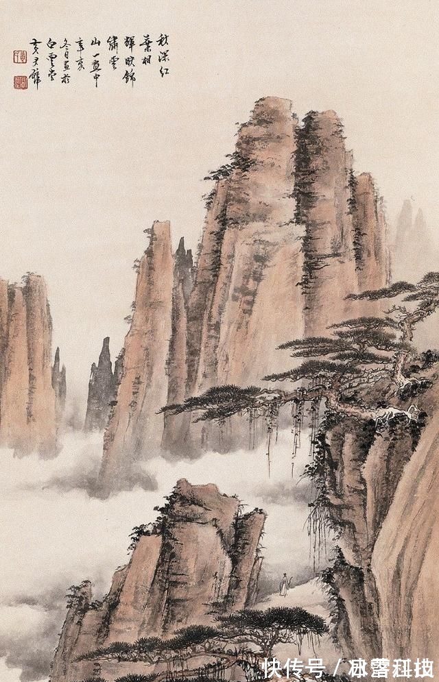 黄君璧&黄君璧最经典的山水画欣赏:估价超过5000万,笔法苍劲有力