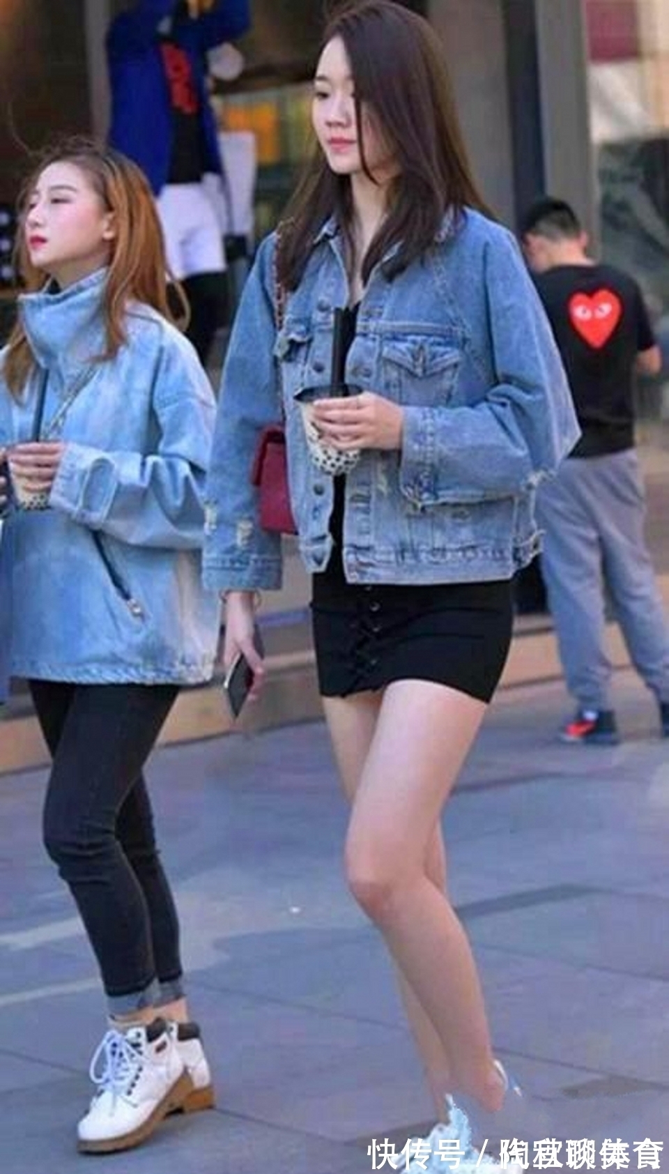 路人|路人街拍,气质清秀的短发美女,更多了几分高贵的气韵