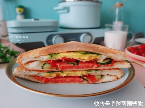 紫薯|火遍全网的早餐三明治,挑战一周6天不重样,这个妈妈超厉害