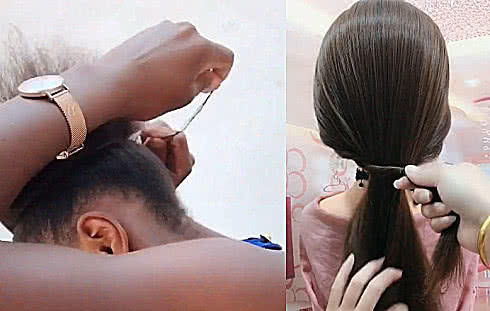 非洲|同样是“扎头发”,中国女生VS非洲女生,网友真怕头发揪秃了
