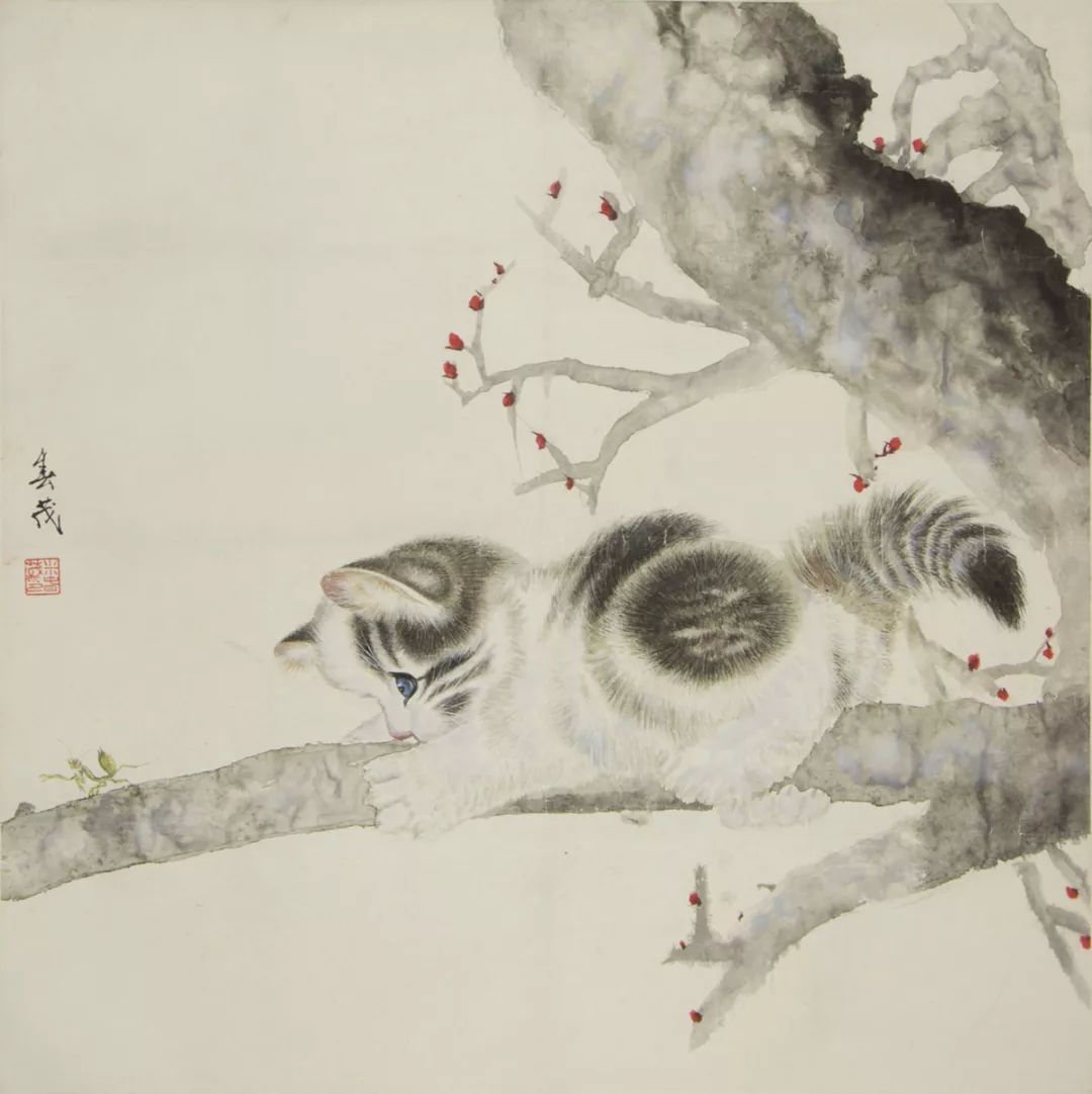 代表作品@米春茂笔下的猫，趣萌可爱，稚气童真