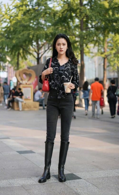 显高显瘦又显白的秋冬高筒靴来喽！露腿妹子最后的倔强真的太惊艳