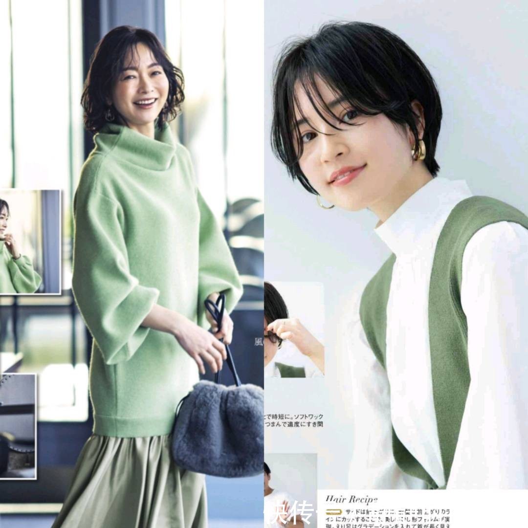 高领 女人过了40岁,选择日常搭配别忘了“发型”,能让穿搭更加分