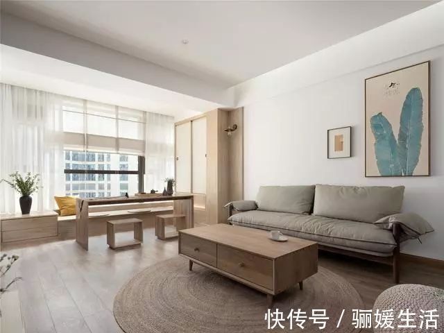 客厅|127㎡混搭新居,进门全景玄关,阳台改茶室,太迷人了