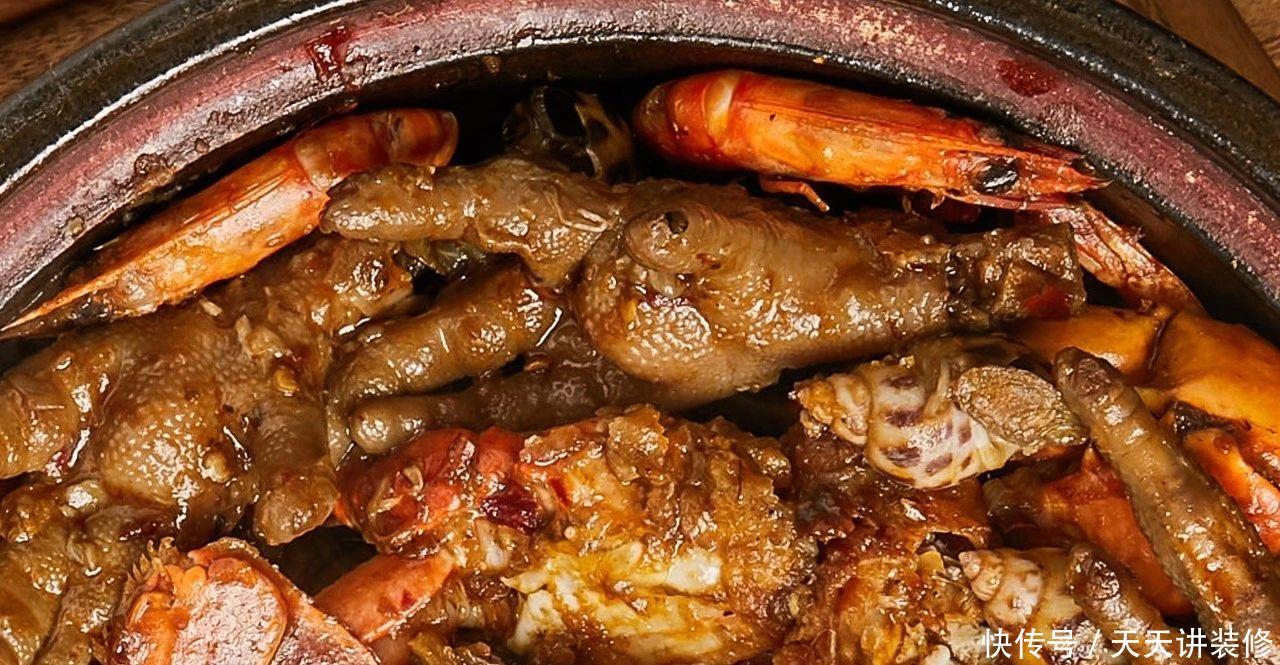 汤汁|一种你没吃过的鸡爪做法,豪华海陆双拼,汤汁都是浓浓暖意,鲜!