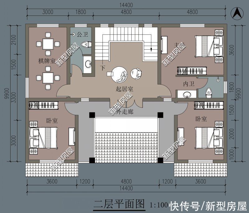 建筑面积|分享10套农村二层户型，每一套颜值都很高，照着建房一定错不了