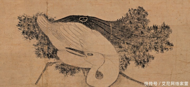 罕见的粉笺纸画作,宋徽宗《池塘秋晚图》赏析