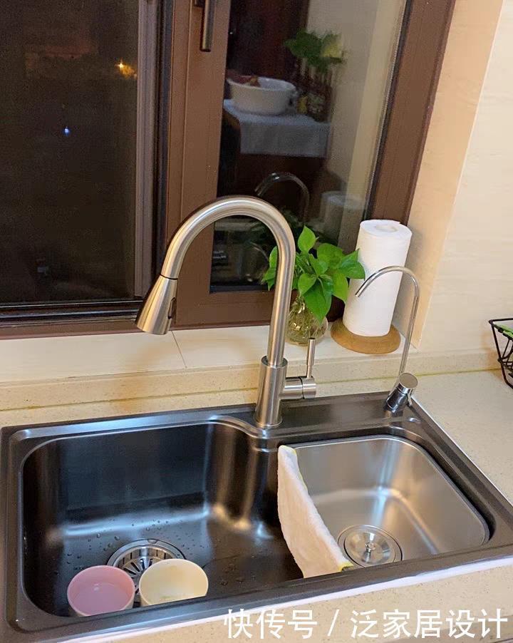 厨房|压根不纠结厨房水槽选单还是双,安装可移动的子母槽,可随意切换