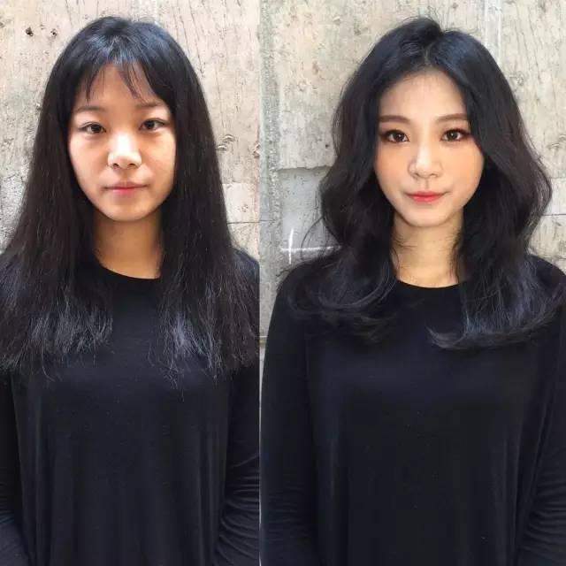 黑长直 大学生化妆前后,变化之大堪比整容,网友调侃:完全是判若两人