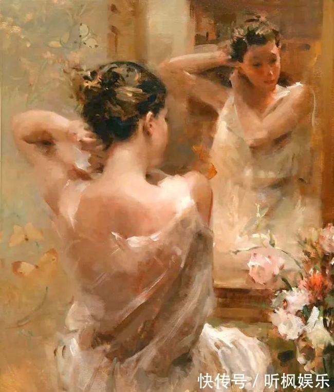 瓦伦西亚$西班牙艺术家尼迪亚笔下的女人,美得像花一样尽情地绽放