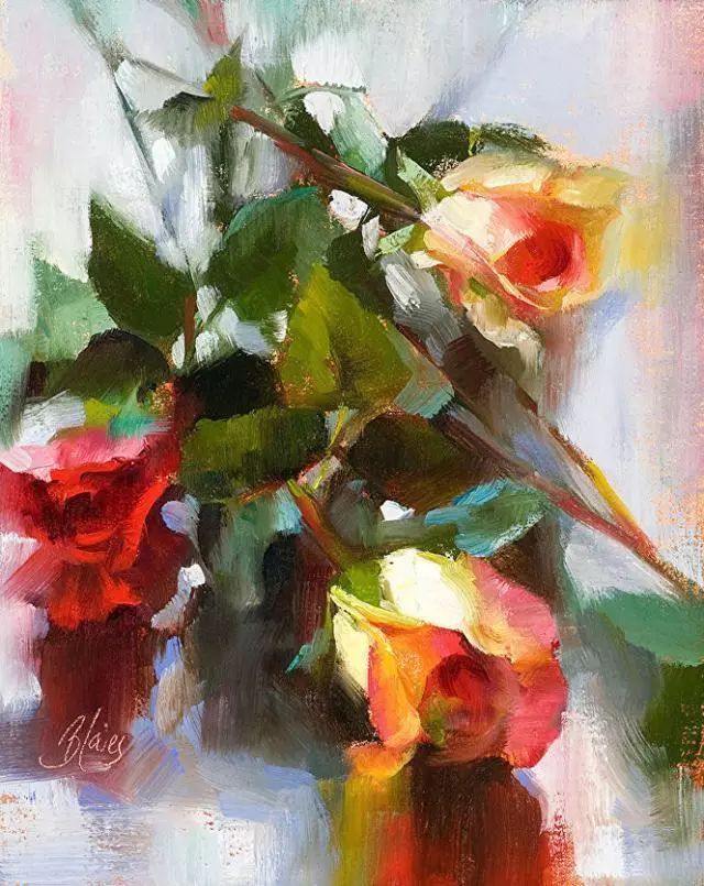 布莱斯@艺术家布莱斯油画里的色彩情感,表现在每一笔的展现