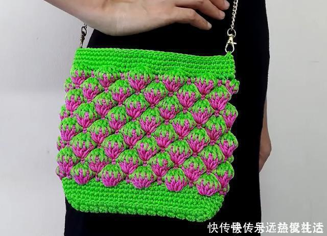 这款草莓包俘虏了多少女人的心,淘宝买不来,那我教你钩织针法