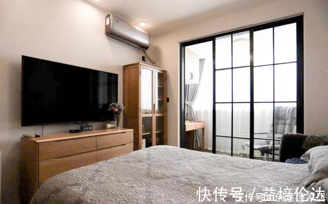 主卧|59㎡小两居，客餐厅合并功能叠加，中岛式厨房收纳满分，超实用！