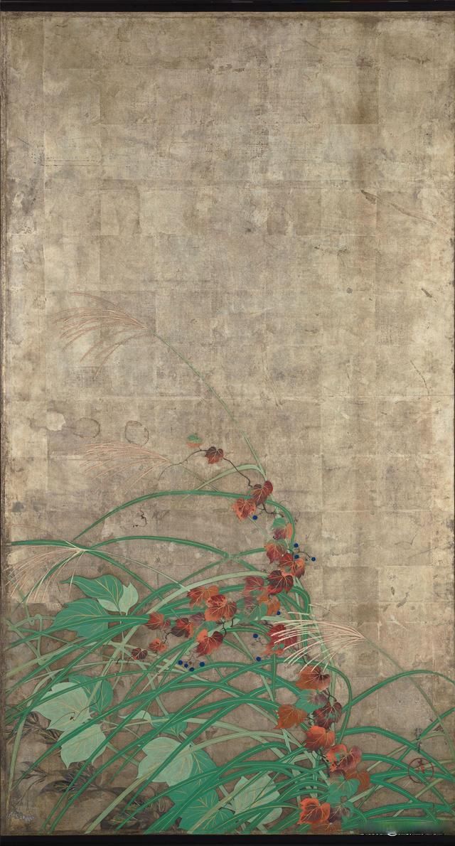 清新审美风,来自生活基础加宫廷艺术|荆村论画| 夏秋草图屏风