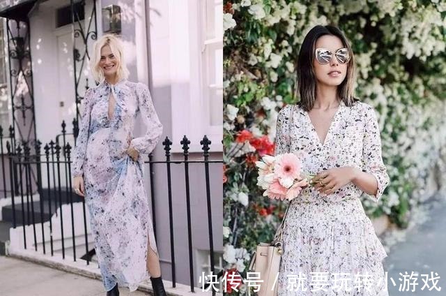 印花裙|早春被一抹“碎花”打动,拯救“死板”穿搭要get其要点!