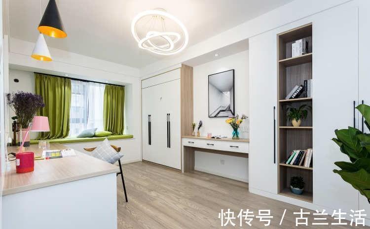 木栈板|将墙壁凿开一半，客厅和书房大变样，家里变得更加通透大气