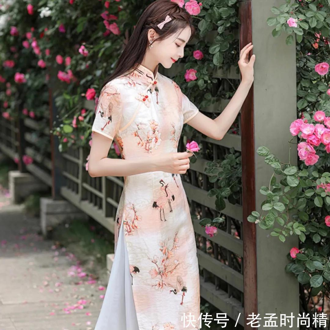年轻女性|清凉一夏的改良旗袍裙，又仙又美让人惊艳，让人高挑曼妙格外动人