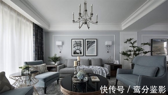 装饰|133㎡高级灰时尚轻奢空间，优雅的质感，嵌入式电视柜真实用