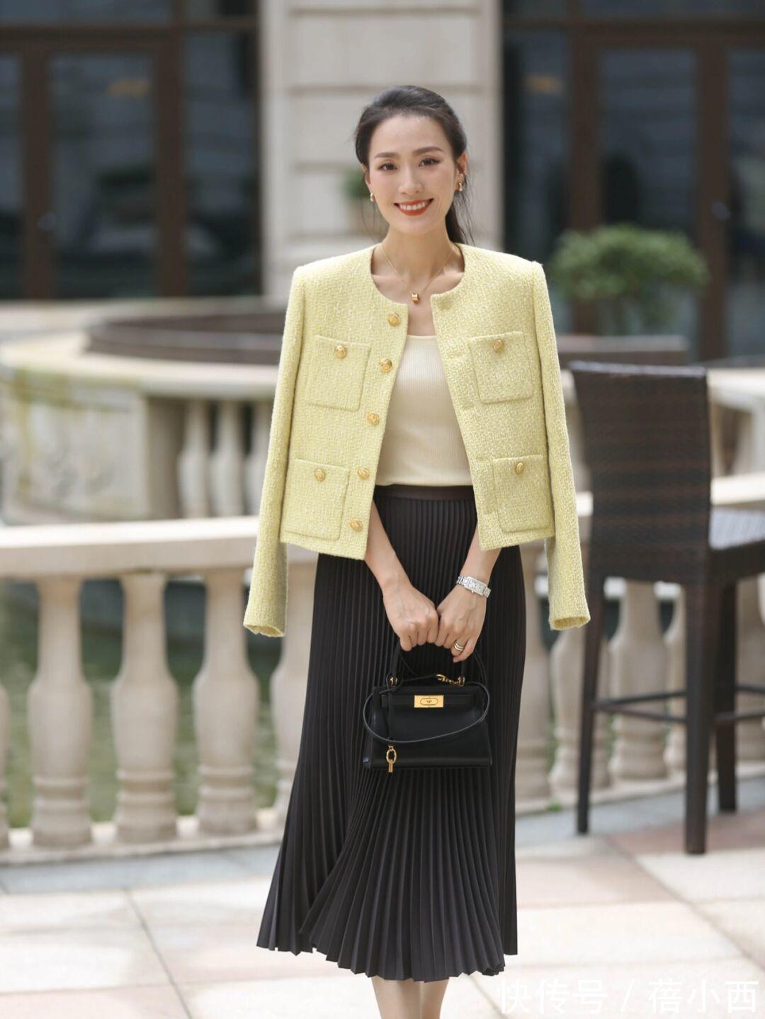 香风 入春后衣服不用多,用小香风外套打造好气质,这些搭配真值得借鉴