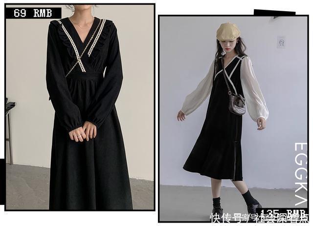 长袖T恤|外套+针织衫,外套+连衣裙,秋冬这么穿时髦又好看