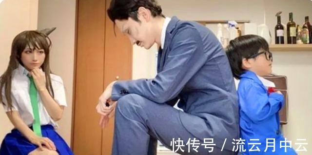 妈妈|日本一家3口cosplay动漫人物，妈妈好年轻！扮毛利兰毫无违和感