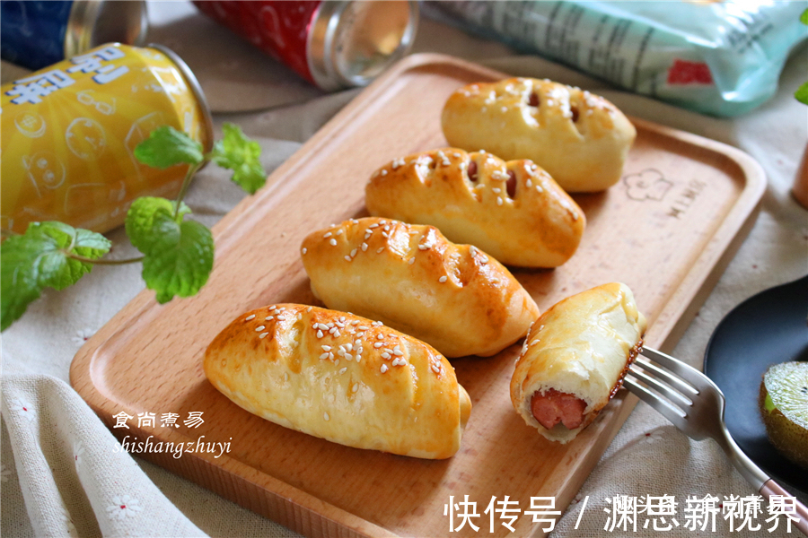 微波炉|此款面包要收好，简单卷一卷，层次分明，香软可口，在家做方便