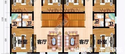 卫生间|双拼二层别墅设计图,独立入户门进出,家有兄弟这样建房挺好