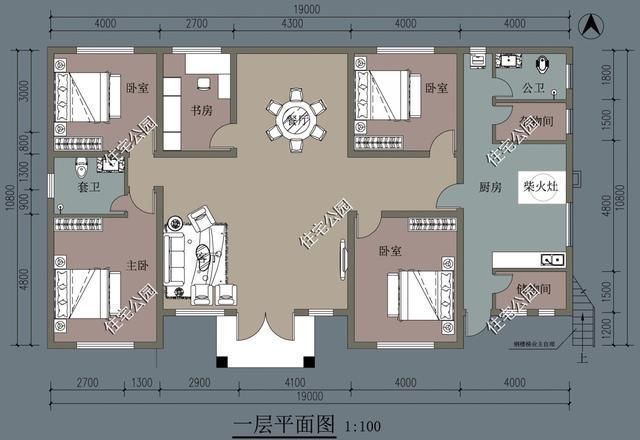 建筑|给农村父母盖养老房，这10套小平层真心不错，神龛堂屋火炕全都有