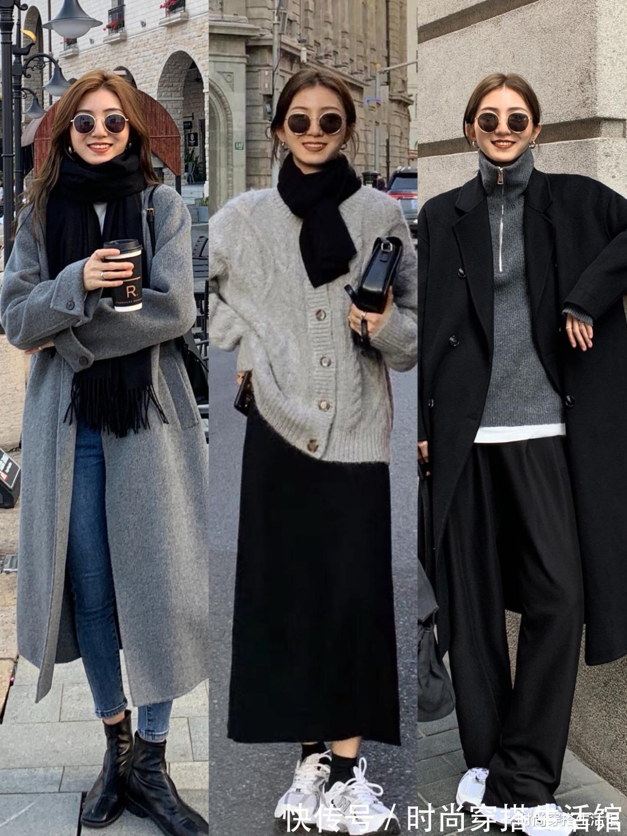 针织衫|冬天穿针织衫，怎么搭配外套和裤子？看她就知道了