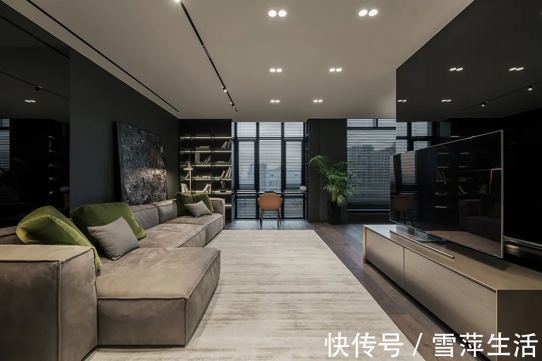 卫浴|130㎡现代极简,简洁低调的高级黑,轻奢大方高档次