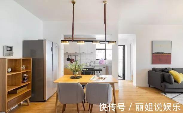 原木|77平简约风格装修设计,开放式餐厨设计,晒到朋友圈却被赞爆了!
