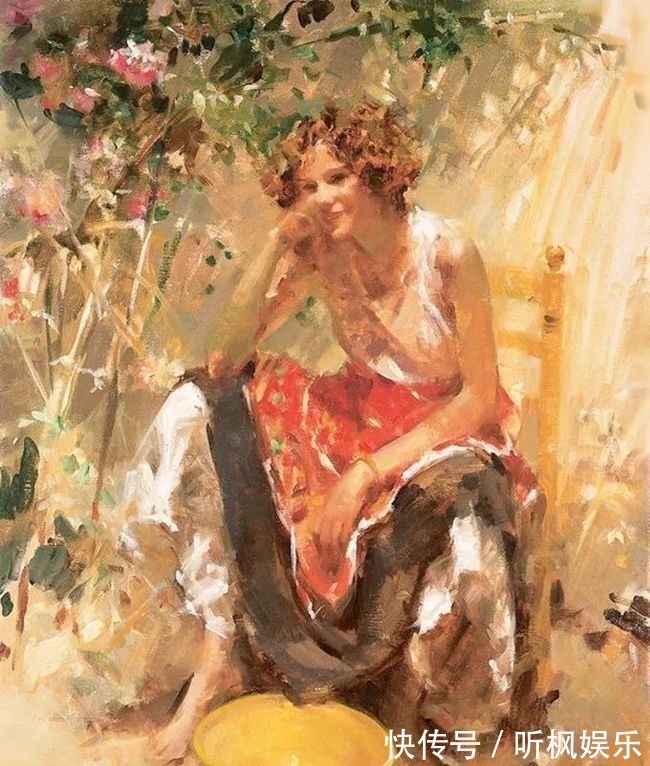 瓦伦西亚$西班牙艺术家尼迪亚笔下的女人,美得像花一样尽情地绽放