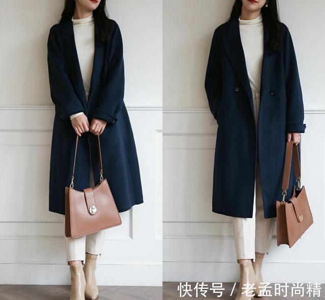 视觉效果|会穿衣服的女人就是有气质!这些大衣、羽绒服搭配,不显胖