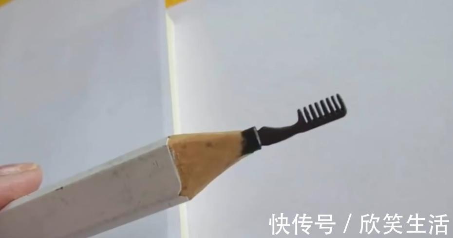 铅笔#铅笔也可以玩出3D感,看到成品,网友这削的不是铅笔,是艺术