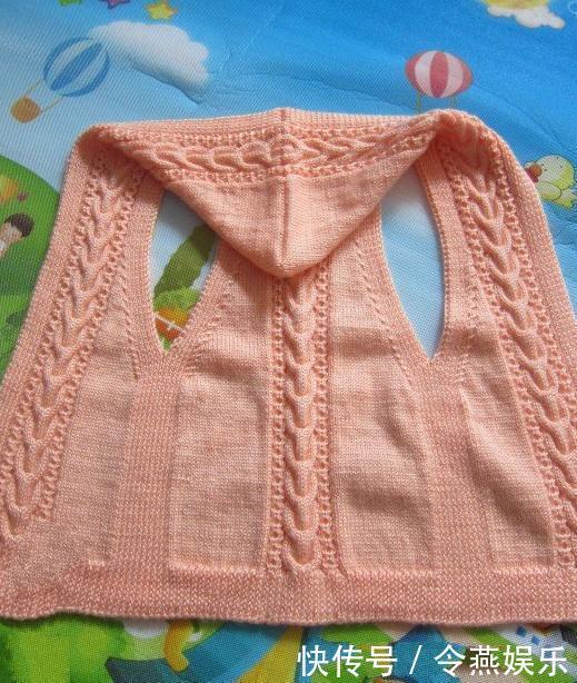 潮到不行的带帽开襟儿童小罩衫,附文字教程与图解