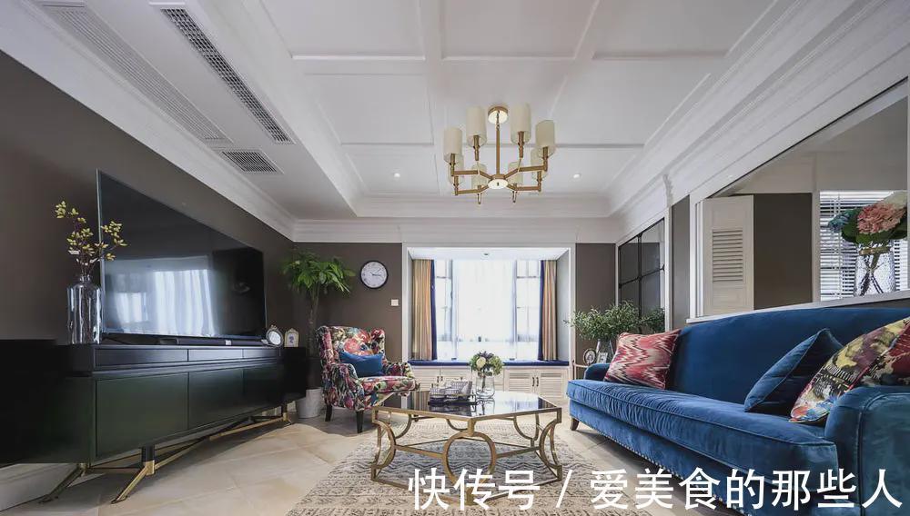 新房|132平米的新房,美式混搭风装修,不规则厨房装出了既视感!