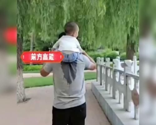 爸爸|萌娃反穿纸尿裤,被爸爸架在脖子上,接下来的一幕逗笑众人心疼