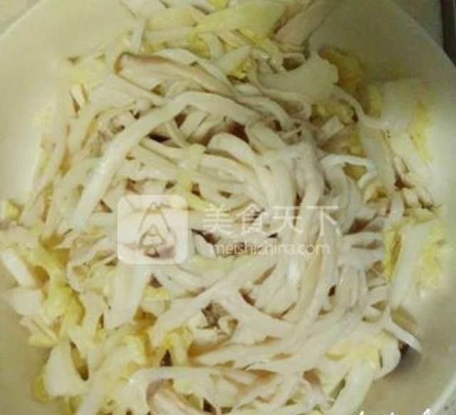 色香味|杏鲍菇拌白菜心,美味的开胃菜,充满了色香味,绝对是对你的贪心