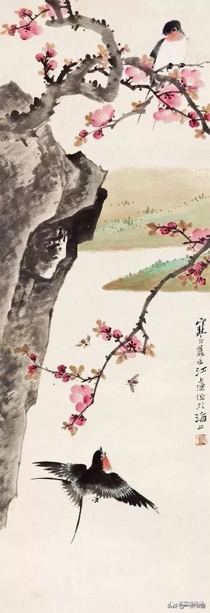 花鸟画@江寒汀 笔下的飞鸟30幅,不愧当代海派花鸟画第一人
