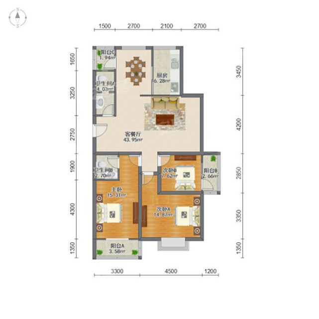 现代风|144平中式现代风三居室简单呈现细腻,朴实打造优雅