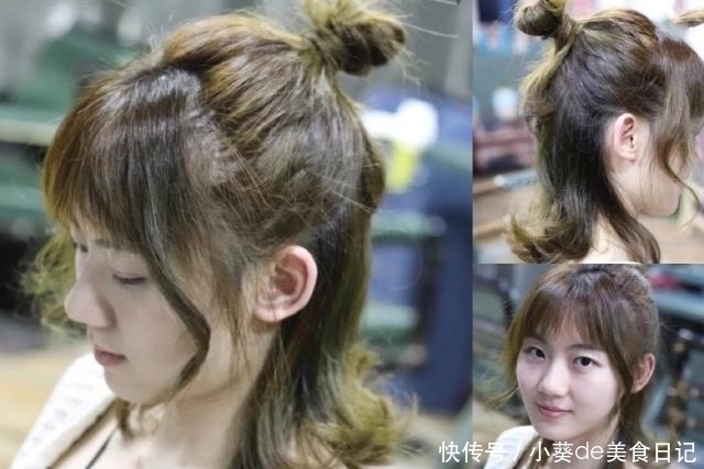 元气满满|今年很流行“半扎丸子头”扎发,简单又好看!