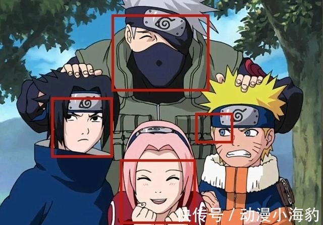 宇智波鼬|“第七班”人物合影,小樱表情没有变化,鸣人佐助则改变了很多