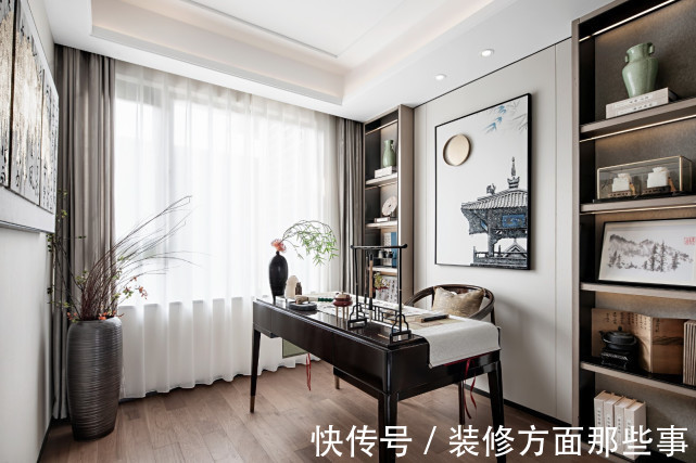 山水|141平新中式四居室山水的贯穿其中,舒缓自然地藏纳于内