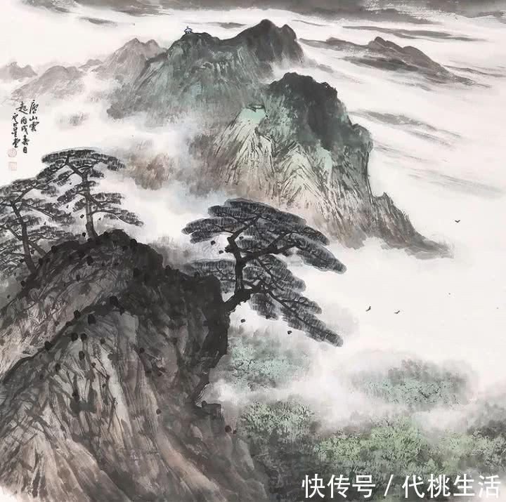 亚明$胸藏万壑任吞吐——卢星堂山水作品分享