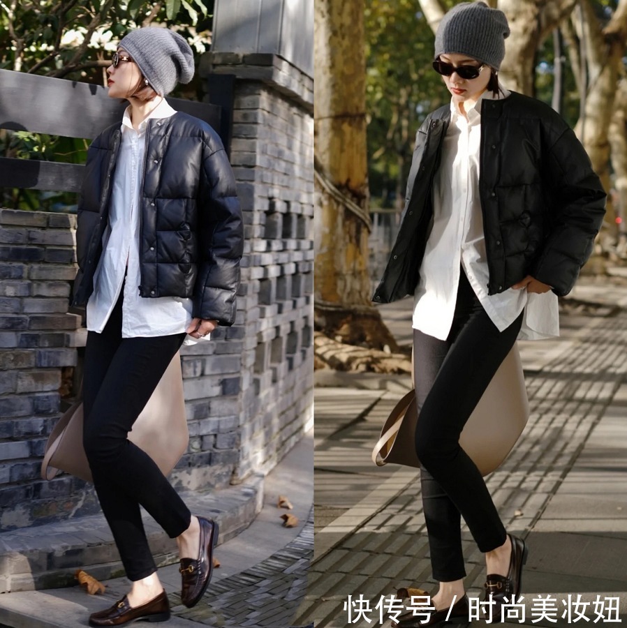 小脚裤|终于找到羽绒服的显瘦穿搭公式,“羽绒服+小脚裤”,保暖洋气
