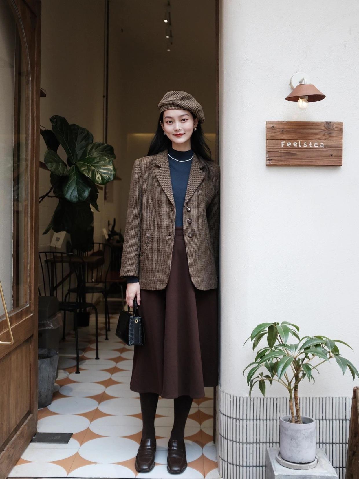 高级 适合冬天穿的西装搭配示范,知性干练有气场,让你轻松穿出高级感