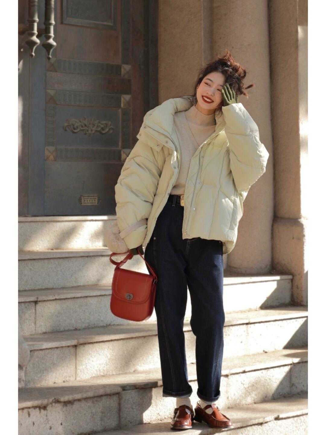 搭配|冬天的微胖女生穿搭模板,简约大方不做作,实用又很保暖