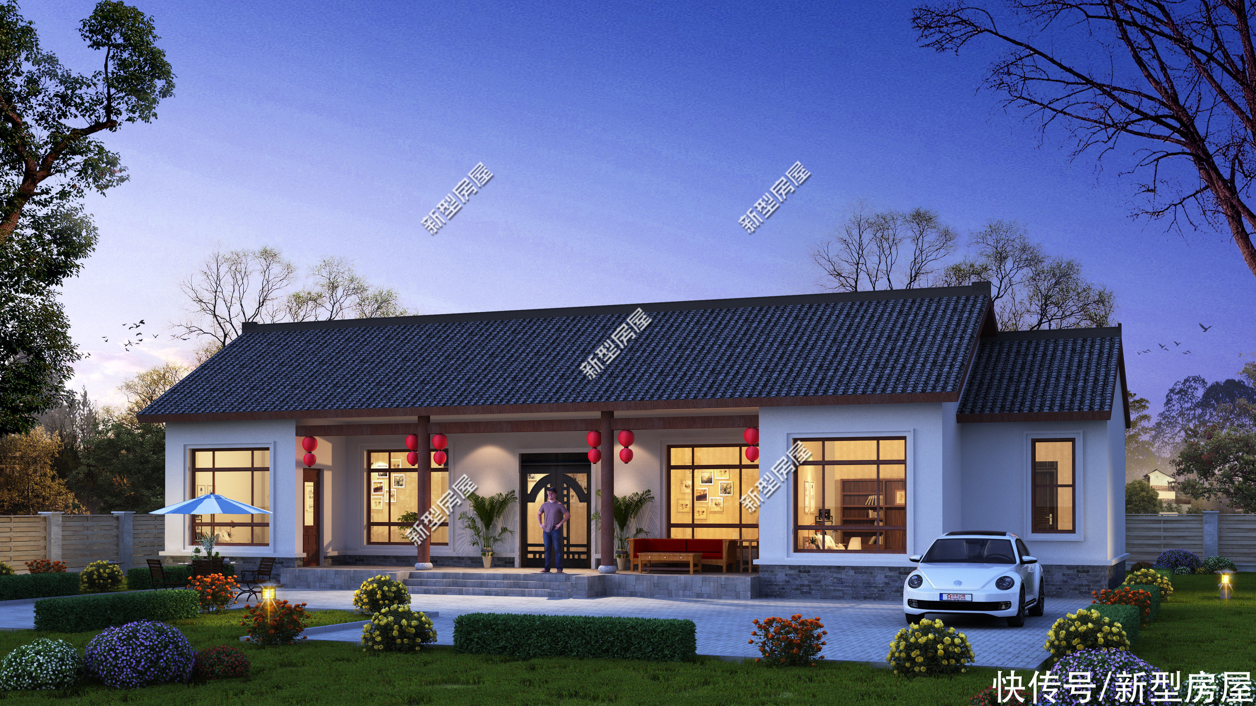 别墅|农村别墅不是越高越好，分享10套一层户型图纸，父母看了一定喜欢