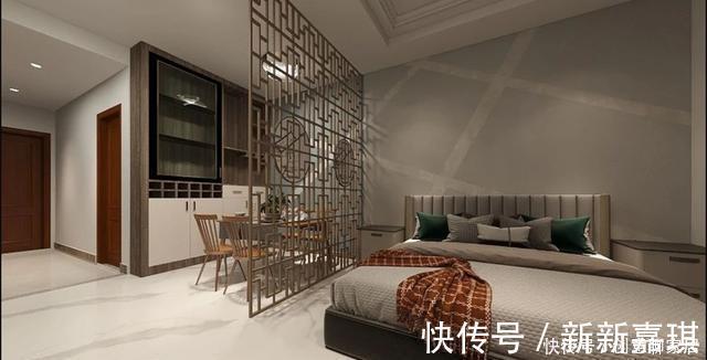 新中式|45㎡单身公寓，花5万块豪装新中式风格，高品质单身生活真羡慕