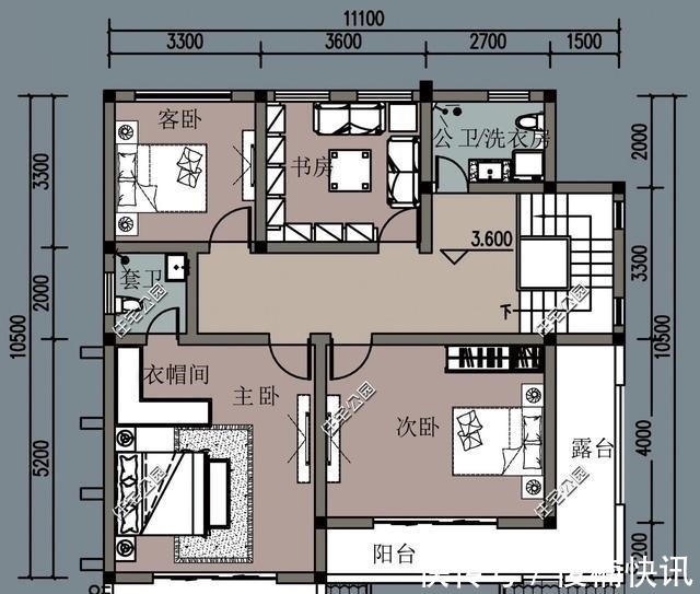 自建|农村自建小户型别墅, 四室一厅很宽敞, 还有书房和大阳台, 美!